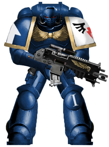 마크 X '텍티쿠스'아머를 입은 울트라마린의 프라이머리스 마린