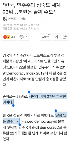 파일:한국 민주주의 성숙도 2계단 하락.png